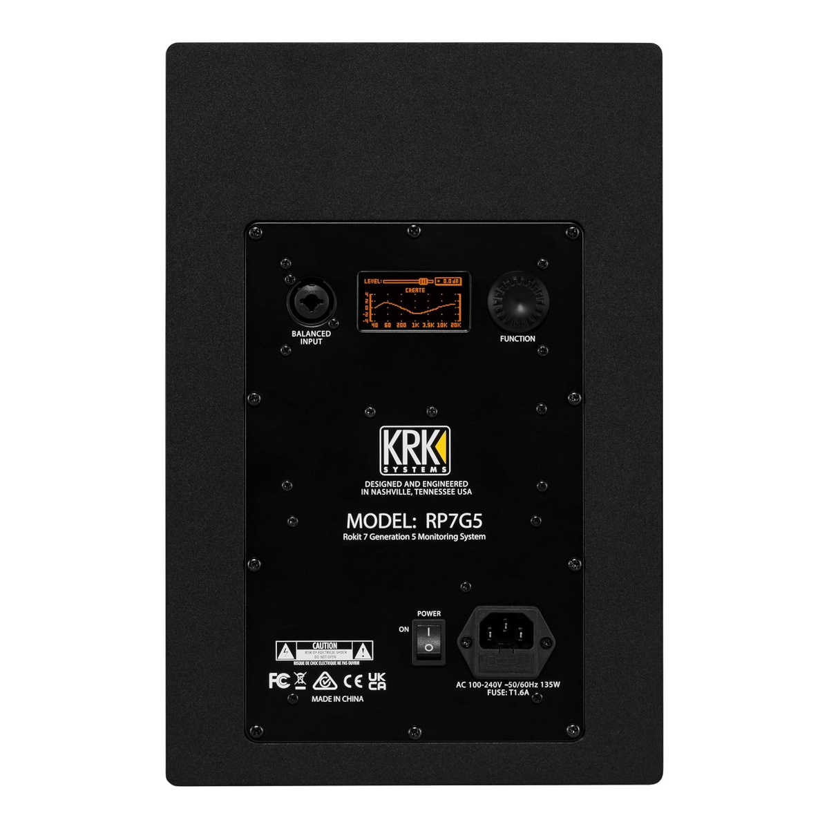 KRK Monitor de Estudio Activo Rokit 7 G5 de 7 Pulgadas, Color Negro