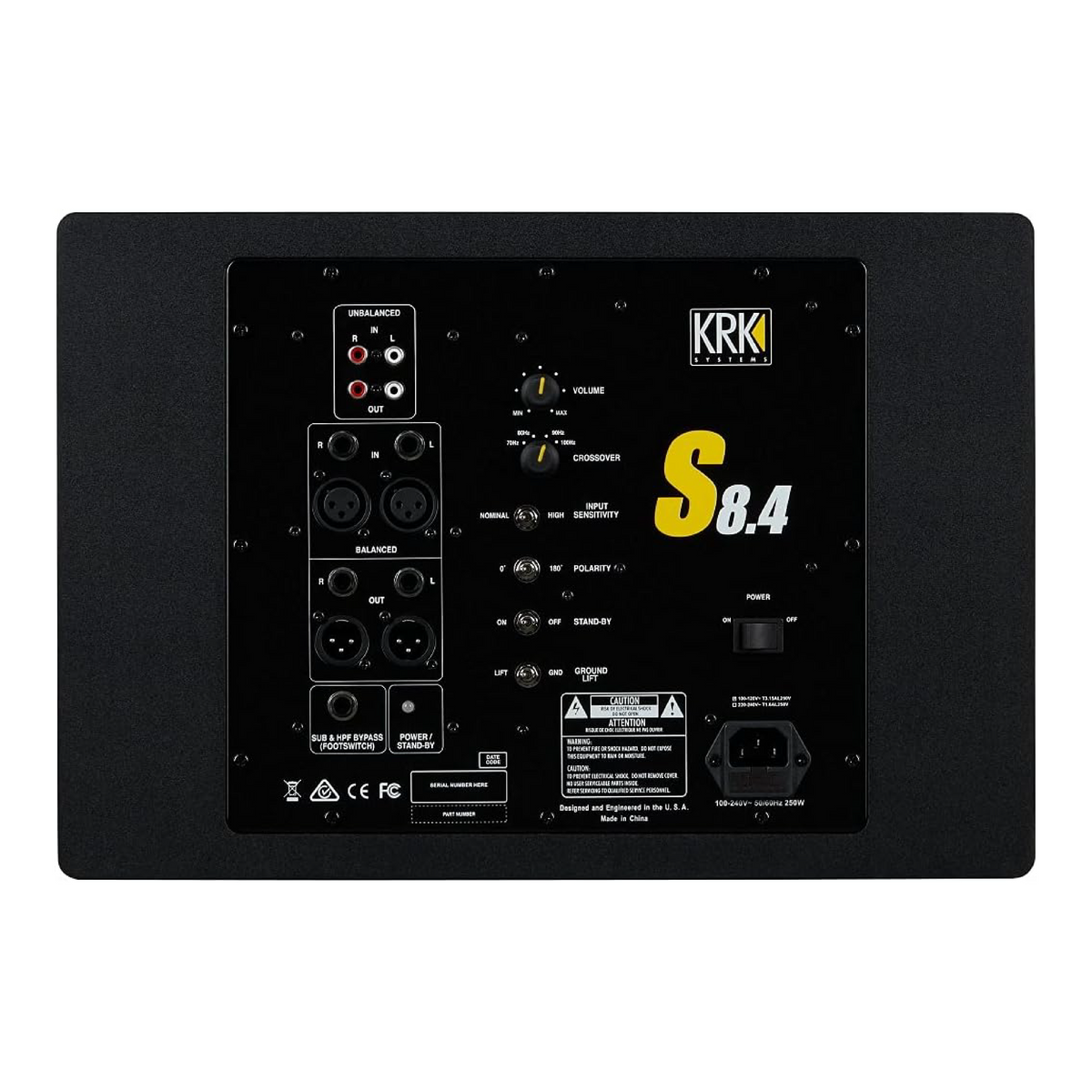 KRK Subwoofer de Estudio Activo S8.4 de 8 Pulgadas