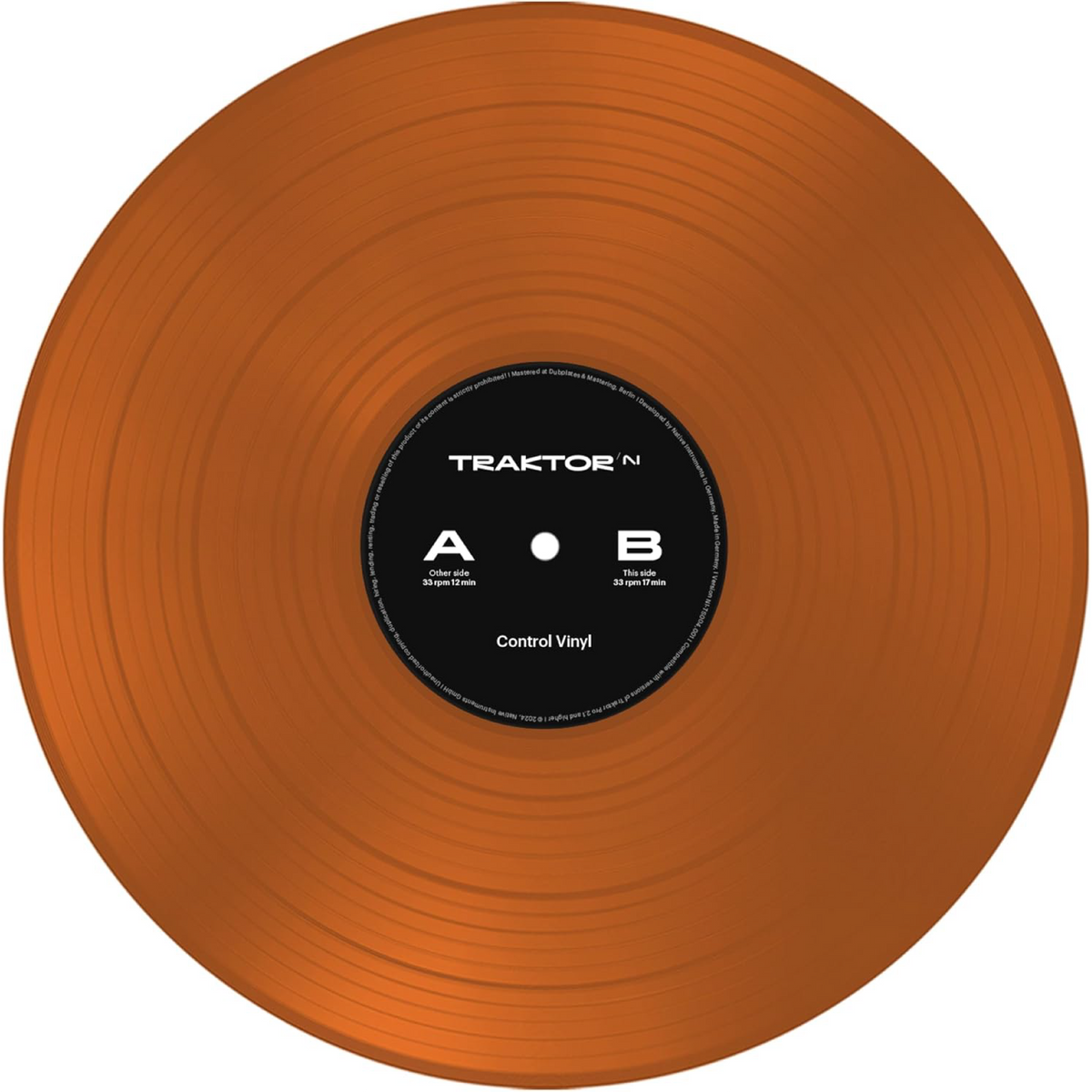 Native Instruments Traktor Control Vinyl Individual Color Naranja Transparente