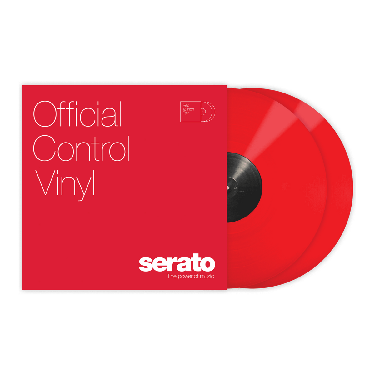 Serato Par de Vinilos de Control de 12 Pulgadas, Color Rojo