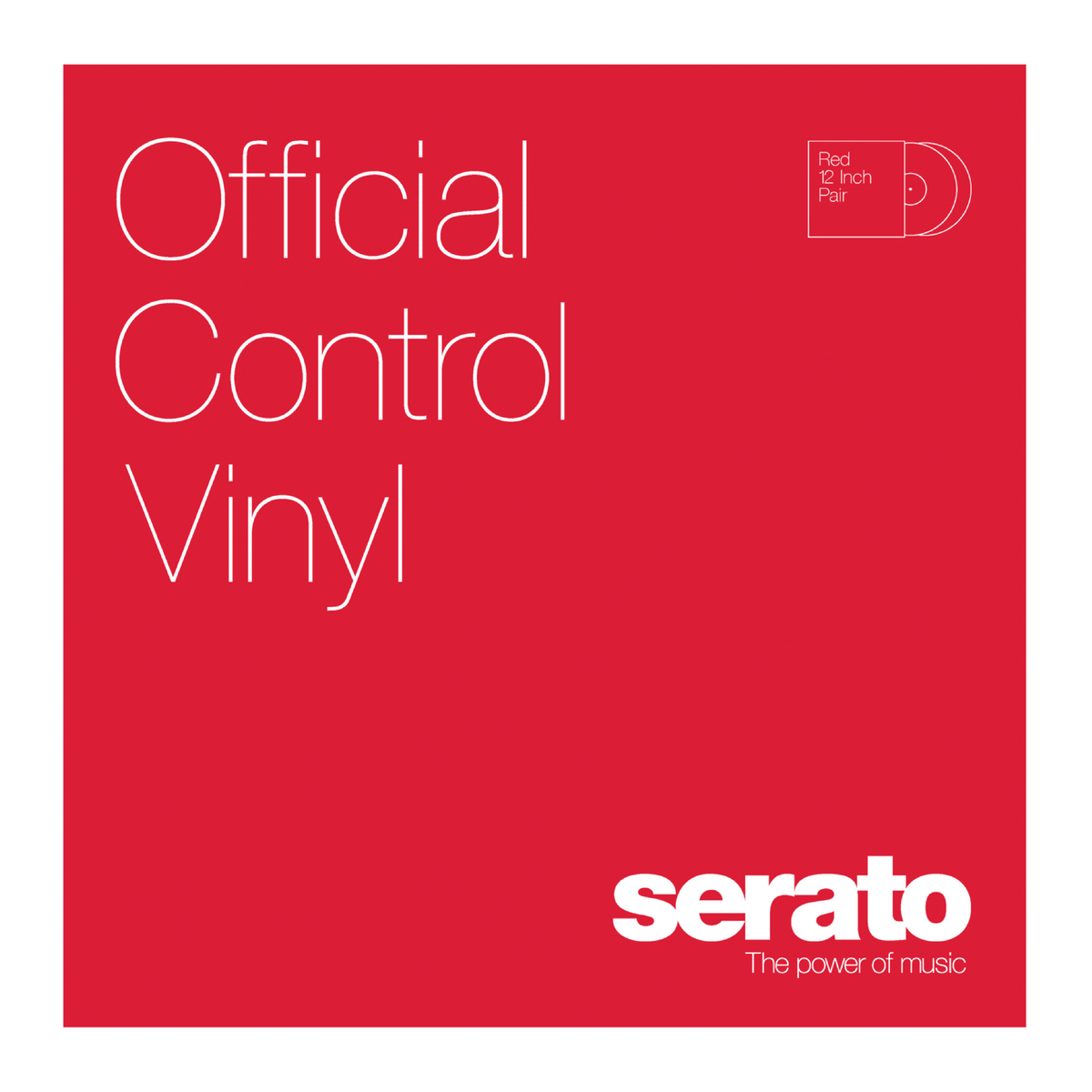 Serato Par de Vinilos de Control de 12 Pulgadas, Color Rojo