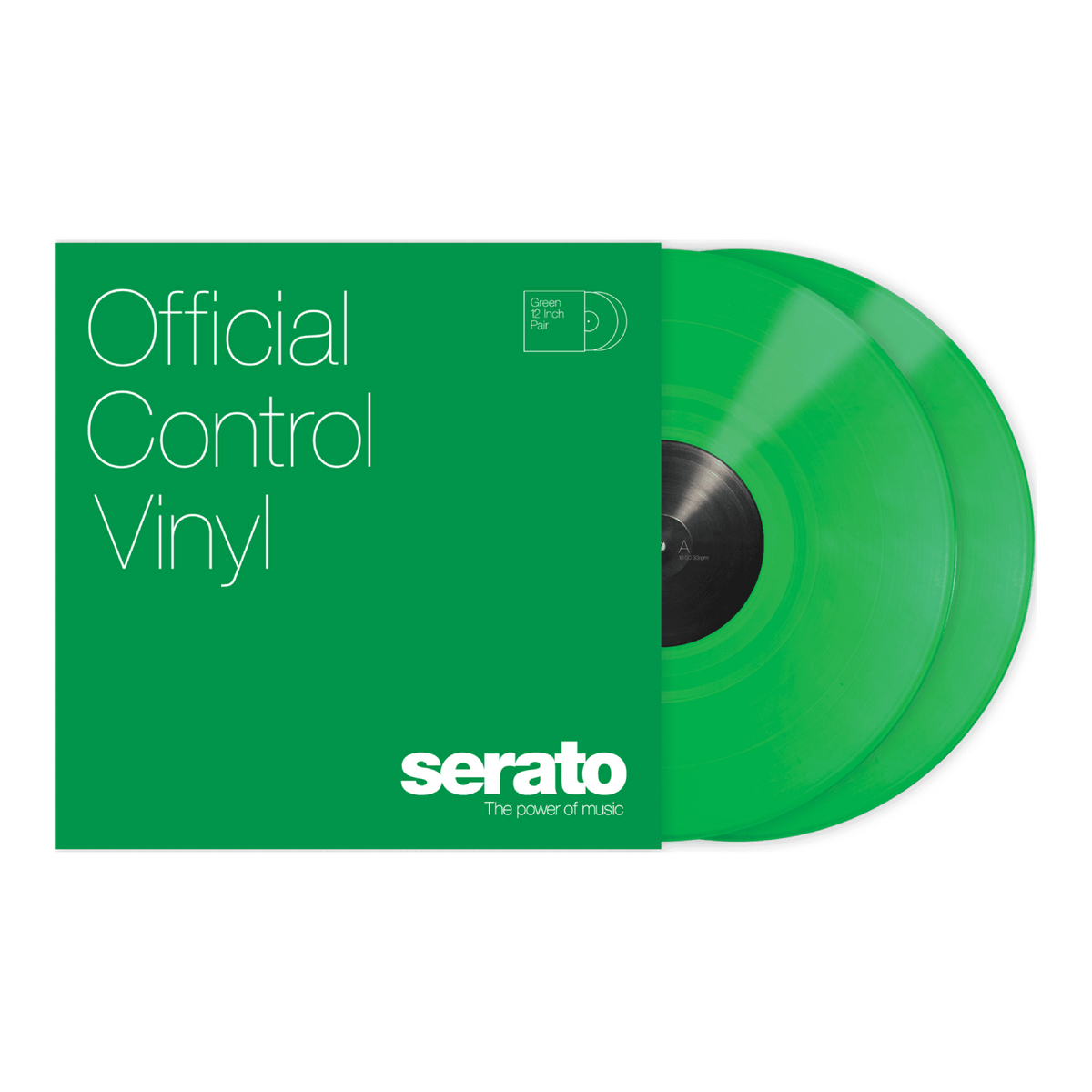 Serato Par de Vinilos de Control de 12 Pulgadas, Color Verde