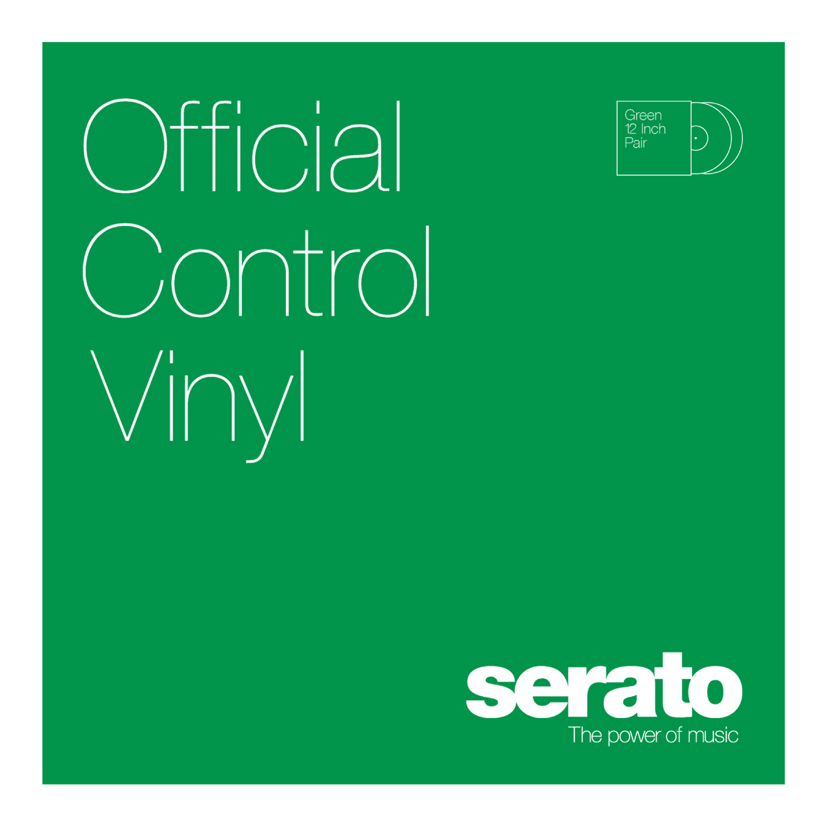 Serato Par de Vinilos de Control de 12 Pulgadas, Color Verde