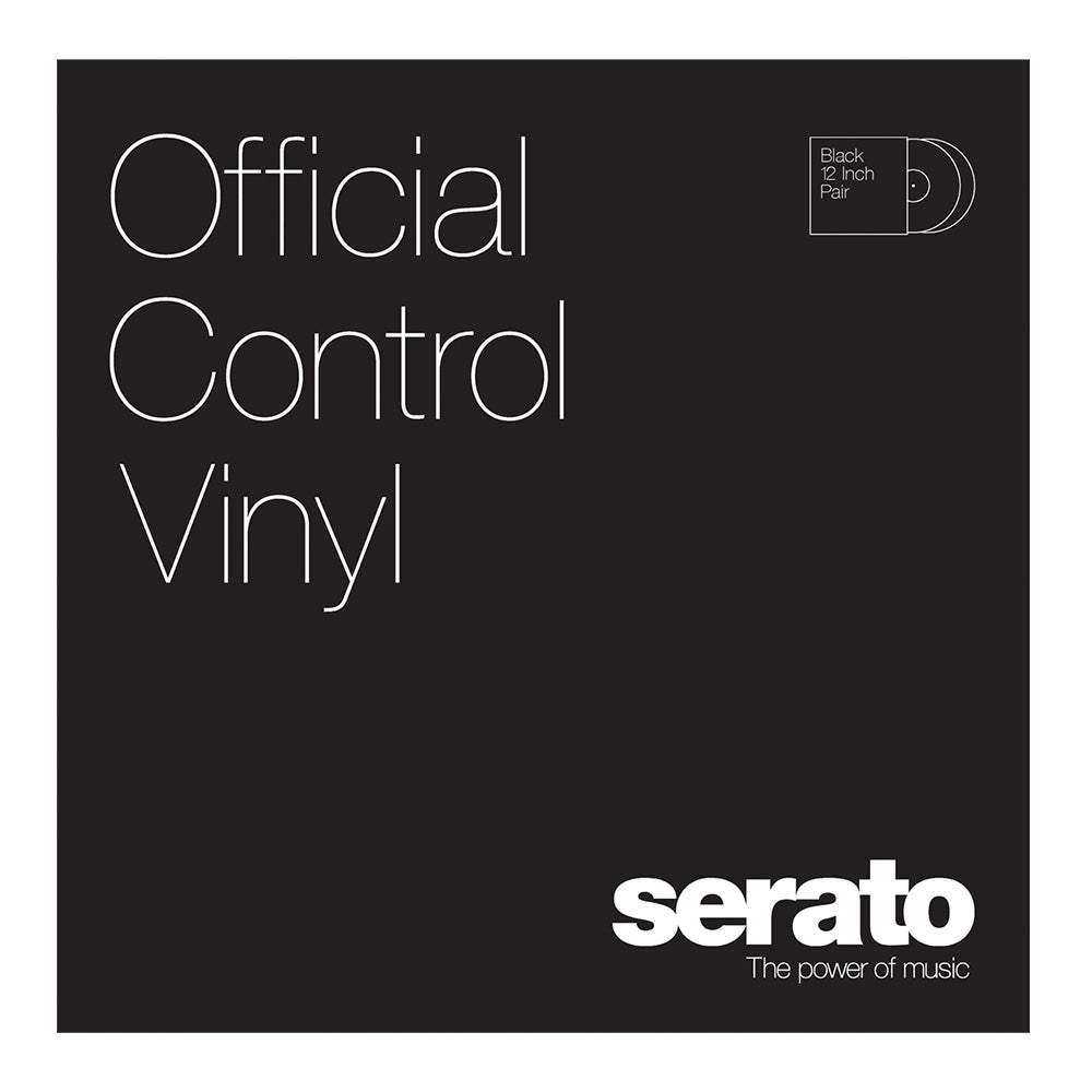 Serato Par de Vinilos de Control de 12 Pulgadas, Color Negro Sólido