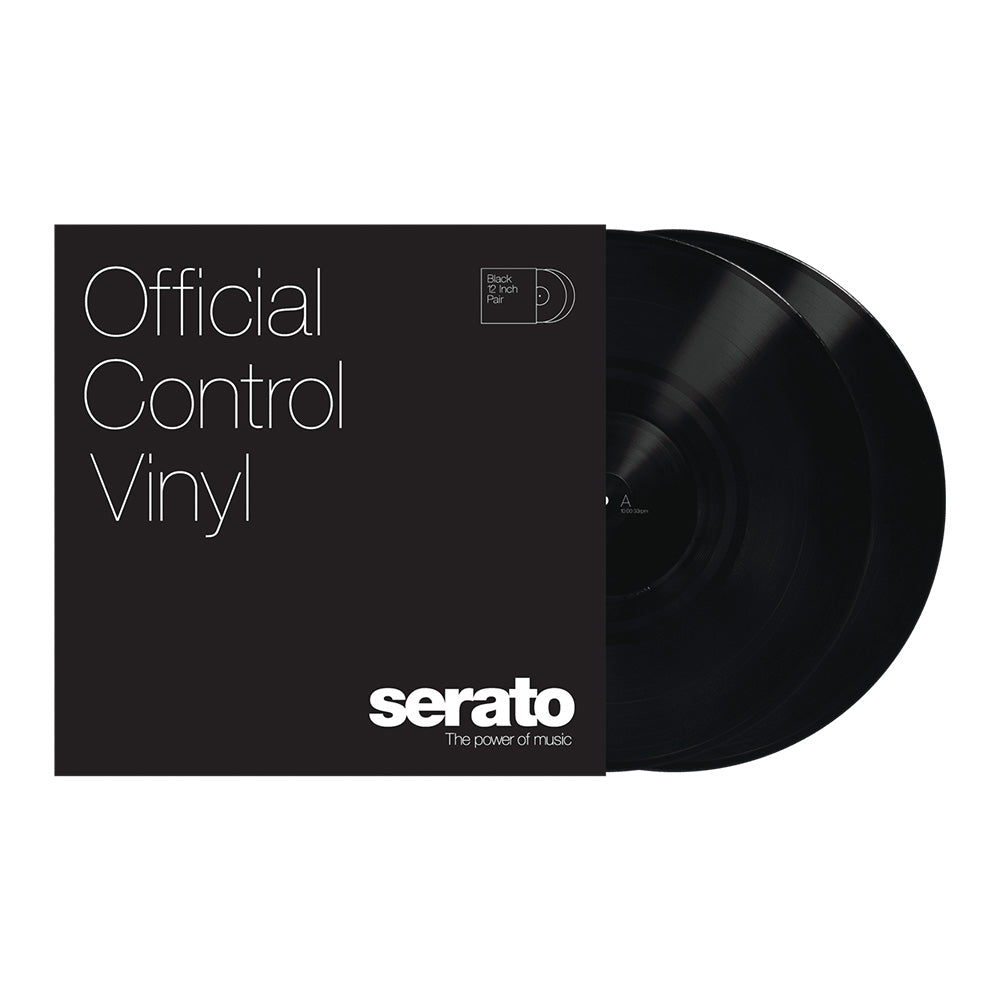 Serato Par de Vinilos de Control de 12 Pulgadas, Color Negro Sólido
