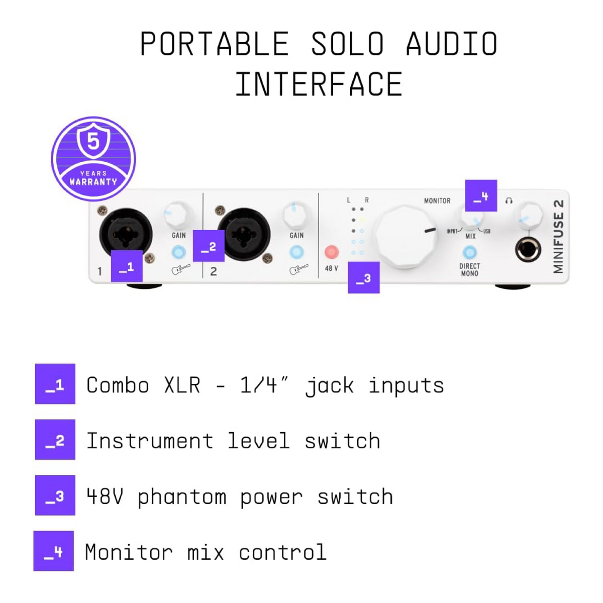 Arturia MiniFuse 2 Edición Blanca