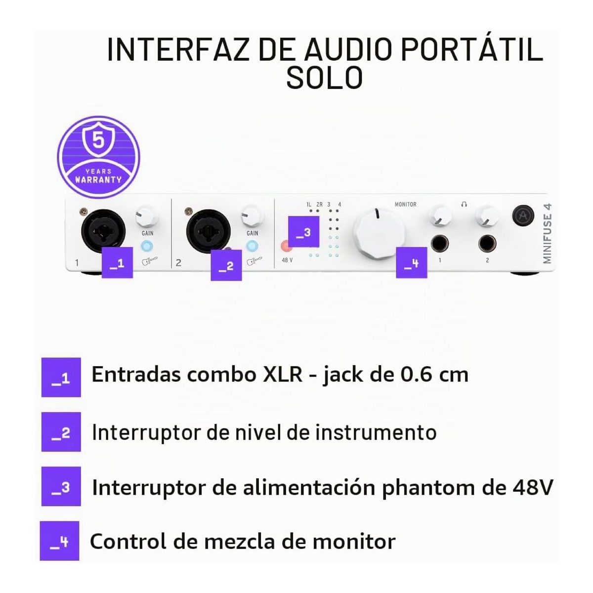 Arturia MiniFuse 4 Edición Blanca