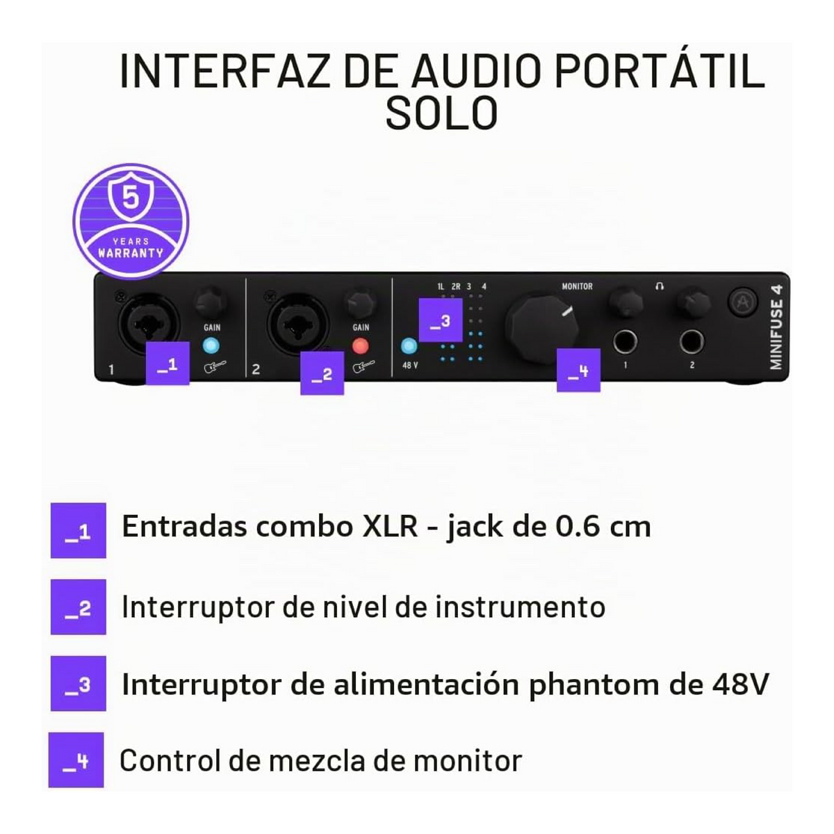 Arturia MiniFuse 4 Edición Negra