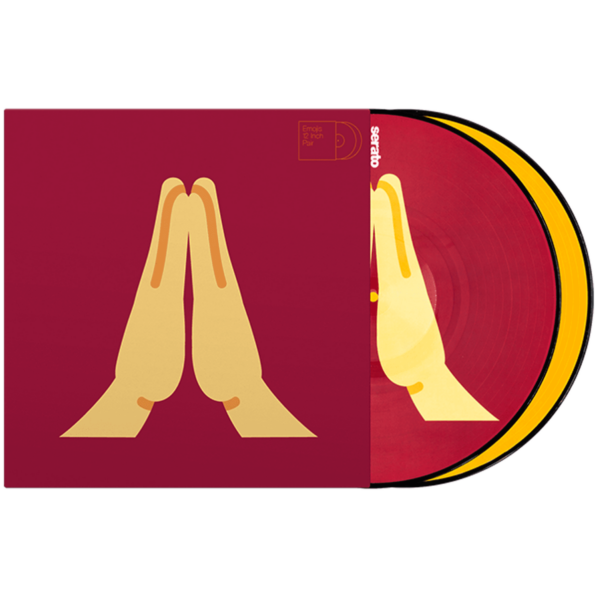 Serato Par de Vinilos de Control de 12 Pulgadas Emoji Series #1 Hands