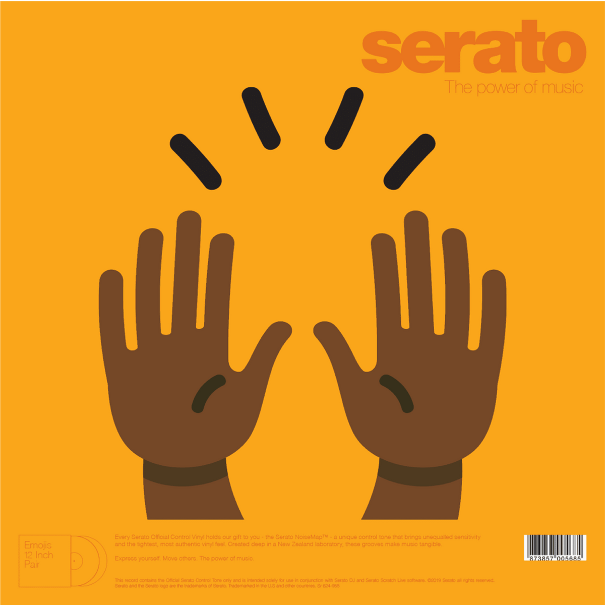 Serato Par de Vinilos de Control de 12 Pulgadas Emoji Series #1 Hands
